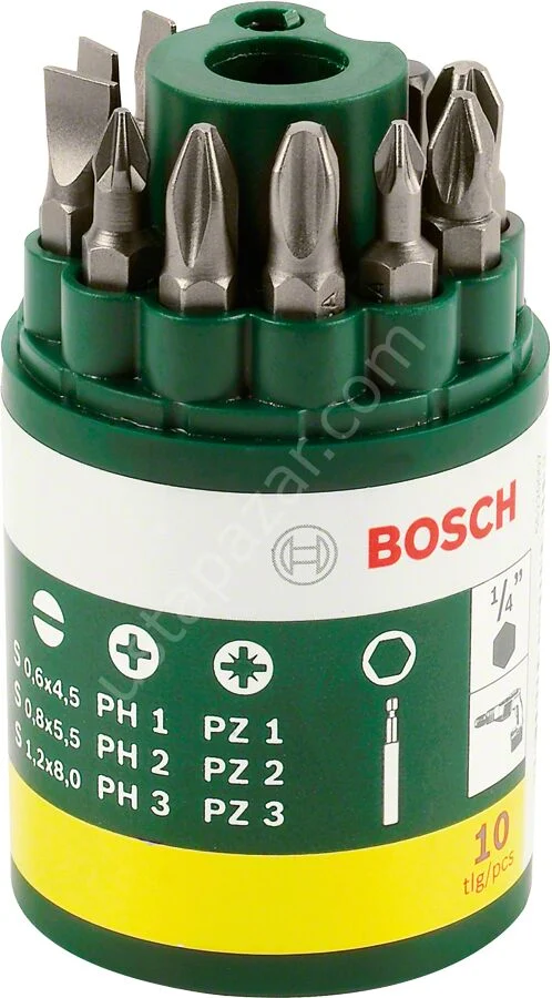 Bosch – 10 Parça Vidalama Ucu Seti (PH+PZ+S) 2607019454